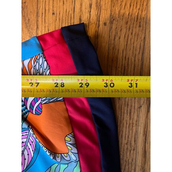 TRINA TURK Blue Floral Cover Up Blouse Shirt Top Women's Size Medium - Picture 6 of 7